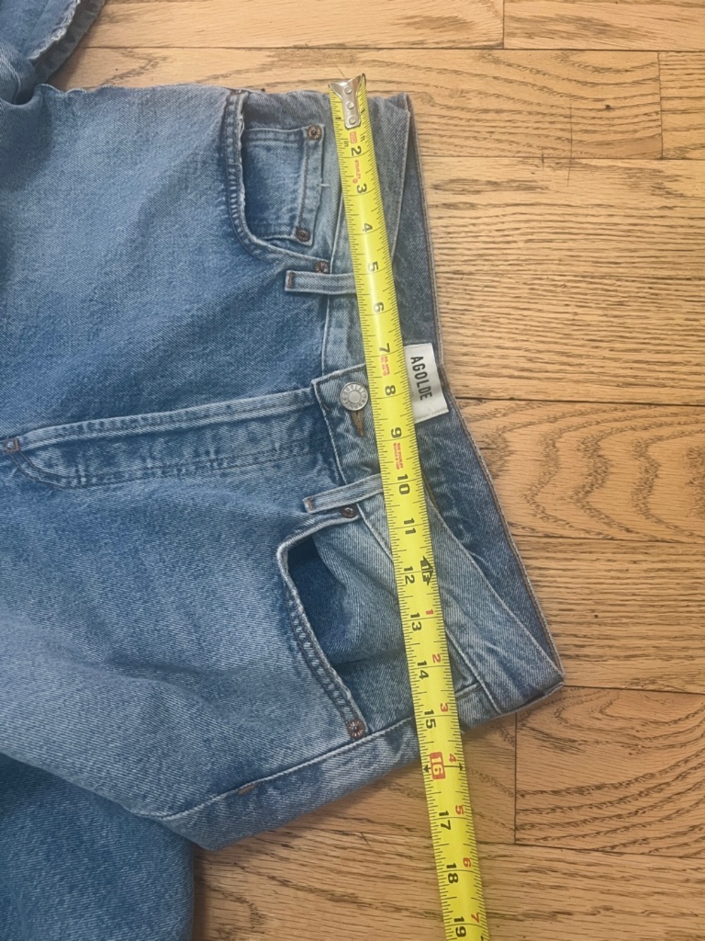 Agolde Clara Baggy Wide-Leg High-Rise Denim Jeans - Medium Blue - Picture 6 of 7